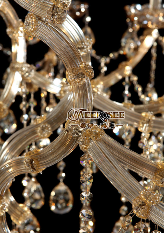 large cognac glass crystal chandeliers light fixture el maria theresa crystal light 17 lamps md8477 d1200mm h800mm