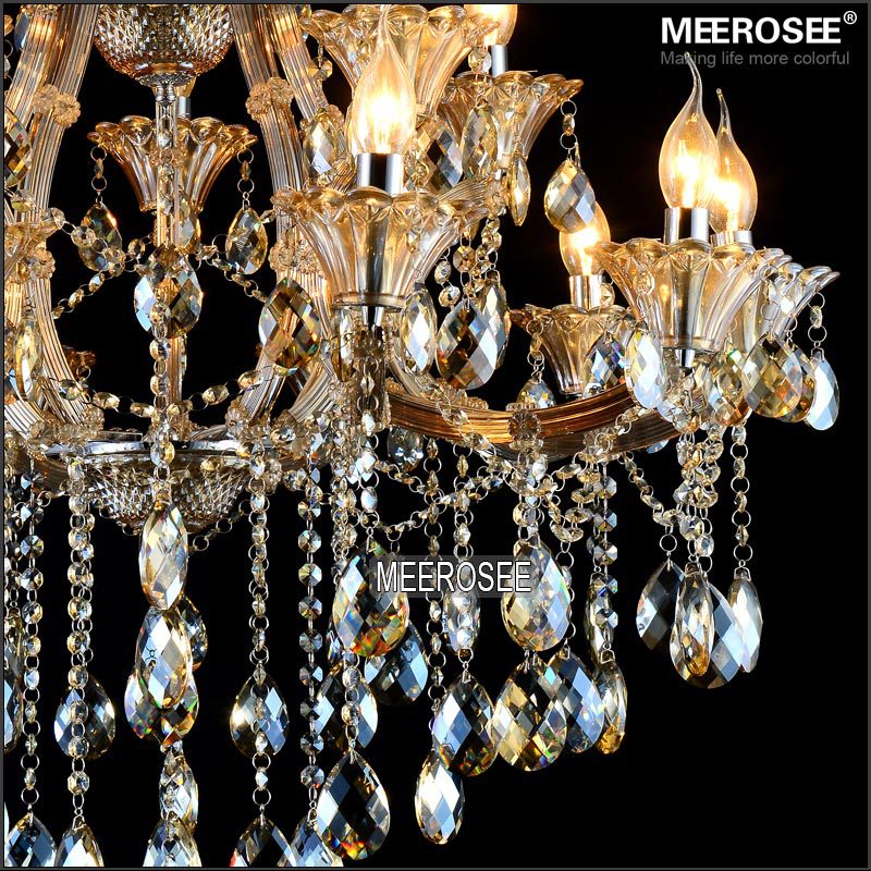 maria theresa crystal chandelier light fixture cognac led crystal lustre 15 light lamp for lobby stair hallway project md2225