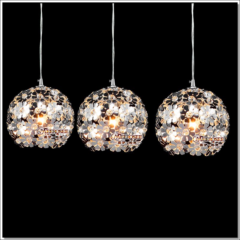 3 lights floral crystal light fixture,crystal pendant hanging suspension light md88035 for dining room, aisle hallway porch