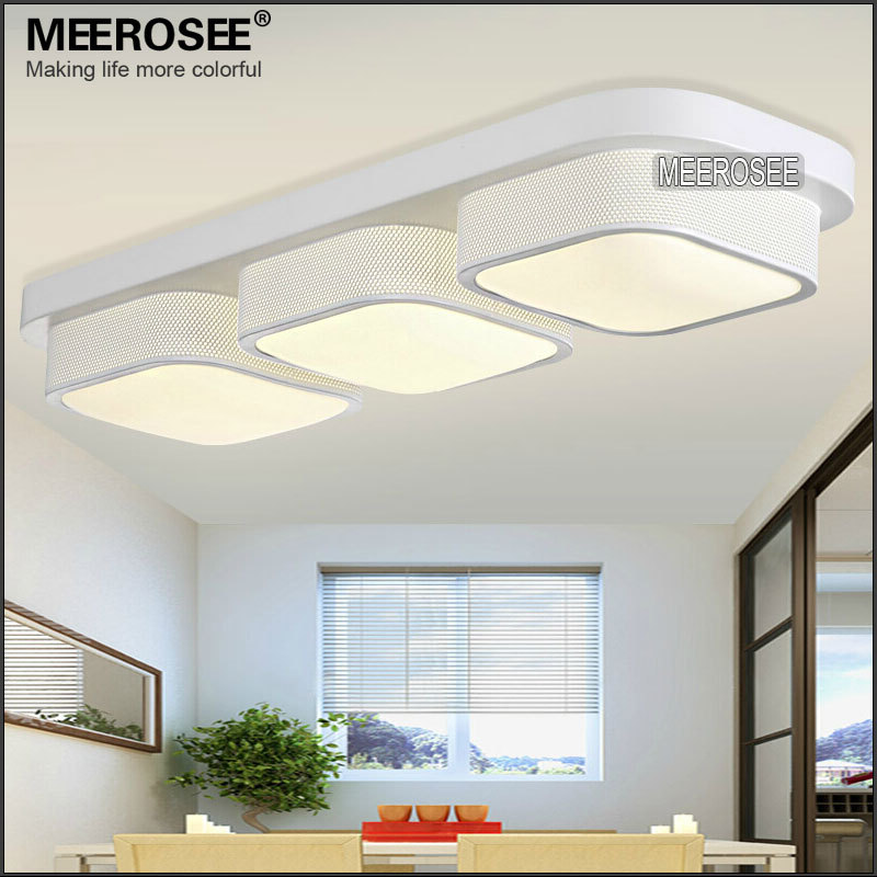 rectangle modern ceiling lights bedroom black shade flush mounted acrylic led lamp fixture for kitchen, bedroom, bathroom