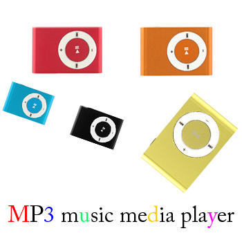 1pcs/lot portable mp3 metal mini clip mp3 player with micro tf/sd card slot music players zm01121