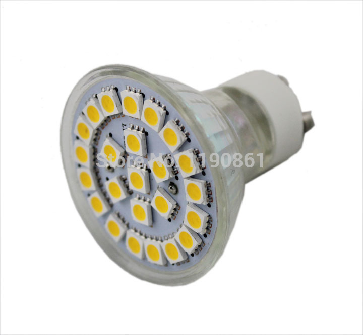 ceramic led spotlight 220v- 240v 5w gu10 led bulb lamp light 24 smd5050 white warm white home lighting - Click Image to Close