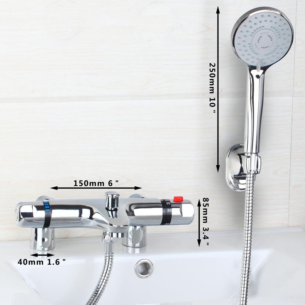hello 97167-18/1 bath mixer banho de torneira thermostatic deck mount bathtub faucet with hand shower faucets mixers shower