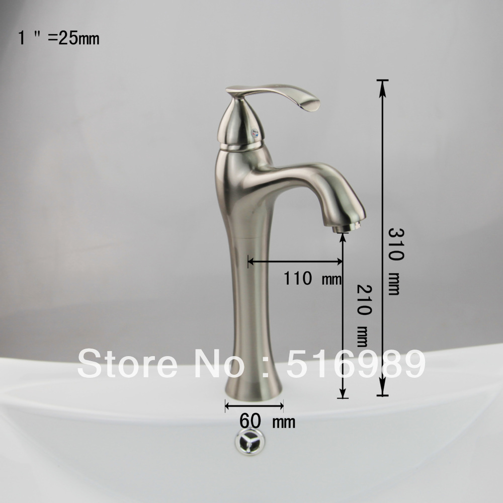 brand new nickel brushed bathroom tap kitchen basin mixer tap sink faucet ch-01 - Click Image to Close
