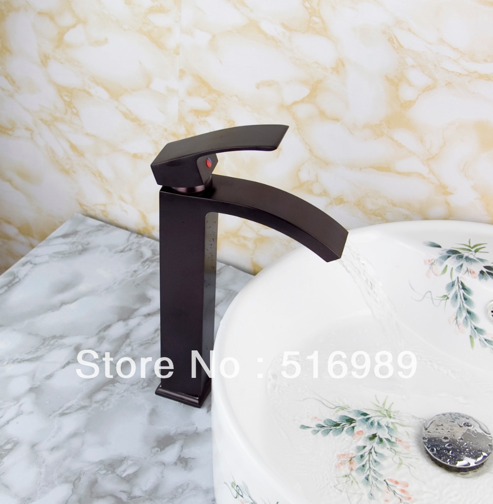 black oil rubbed bronze solid brass bathrom basin faucet single hole sink tap faucet for bathroom torneira para banheiro su4 - Click Image to Close