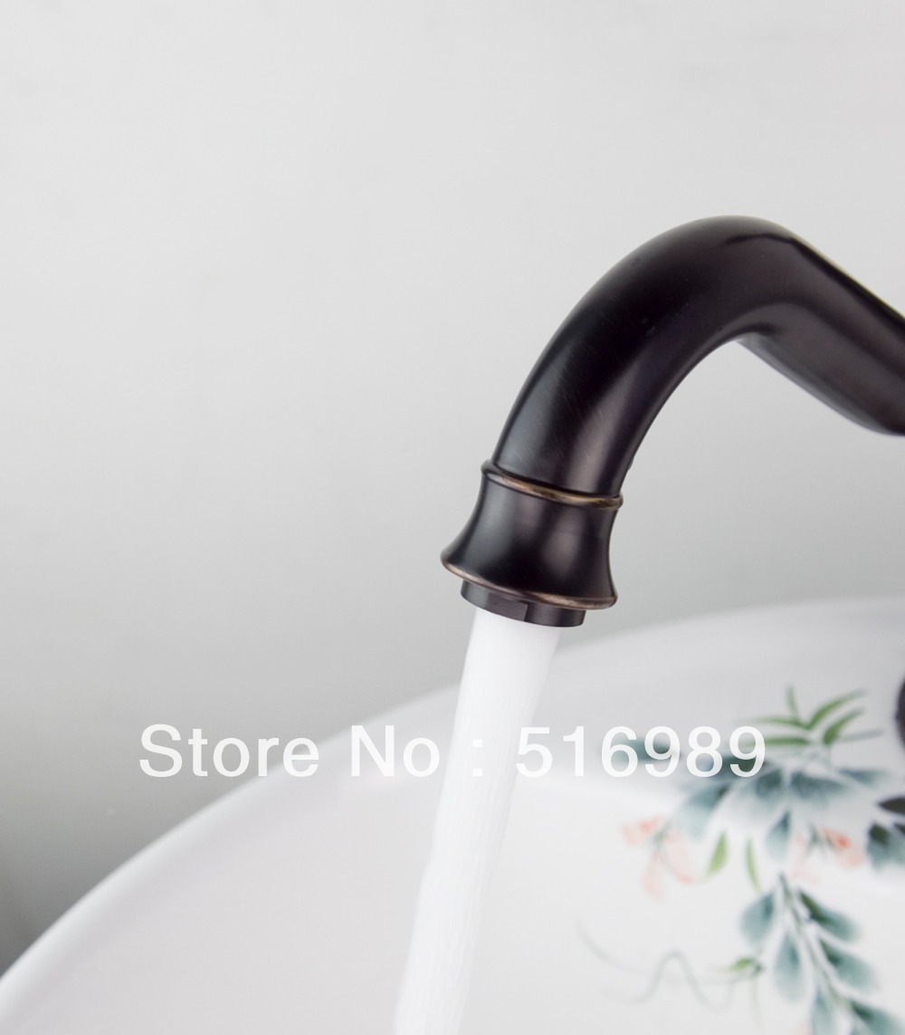 brass waterfall oil rubbed bronze single handle wash basin faucet tree699 - Click Image to Close
