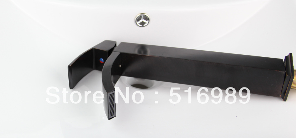 tall new brand deck mount single handle oil rubbed bronze tap bathroom basin sink mixer faucet ls 0031
