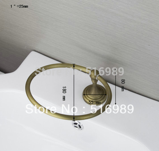 bathroom/kitchen sink antique brass finish wall mounted towel ring l-005
