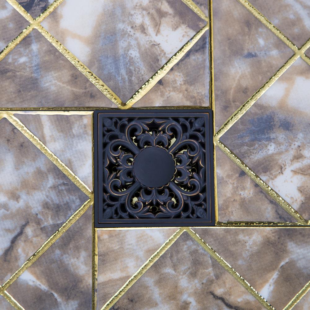e-pak hello oil rubbed bronze square 4" kitchen/bathroom floor drain 5383/4 dreno de assoalho shower waste drainer