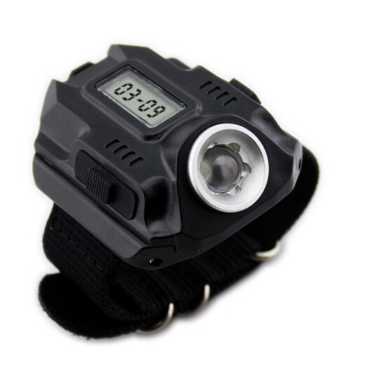 led watch flashlight newest tactical rechargeable wrist light waterproof wrist lighting lamp outdoor light zm00983