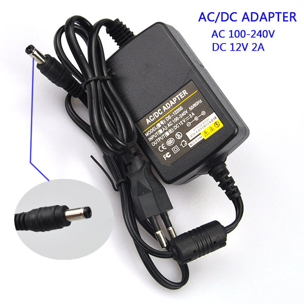 ac 100-240v to dc 12v 2a power adapter supply charger for led strips light eu plug