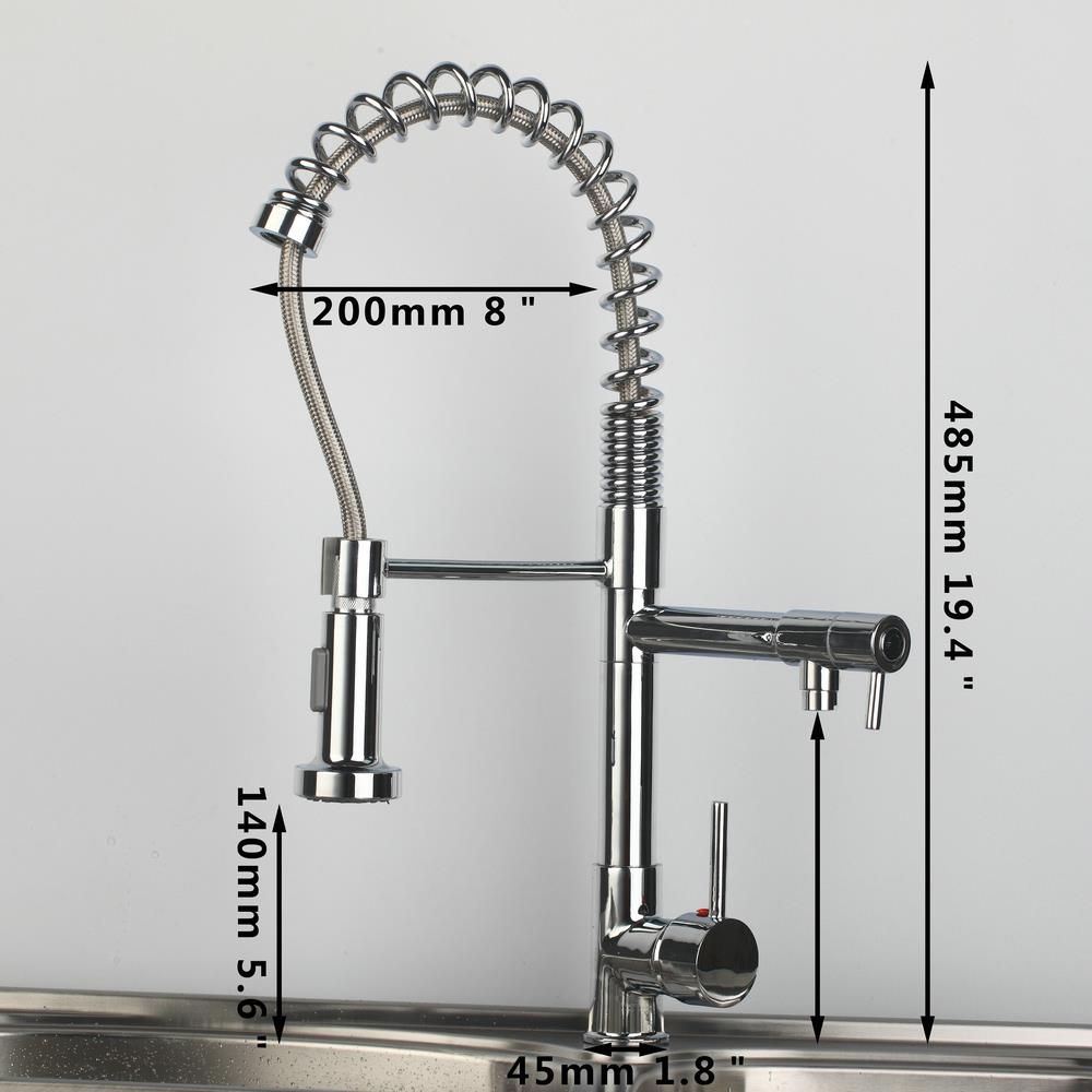 hello modern solid brass kitchen sink basin faucet torneira da cozinha 97168d054/1 pull down sprayer double water way