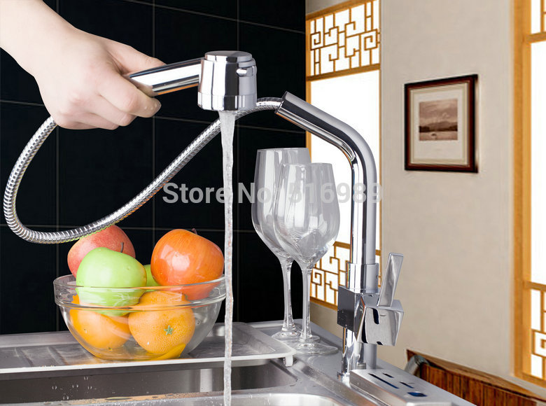 l-8530 excellent chrome faucets,mixers & taps kitchen sink faucet pull out kitchen mixer faucet