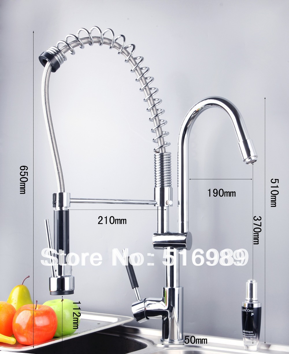 basin sink vessel mixer taps chrome two spout kitchen faucets ds-8525-1 - Click Image to Close