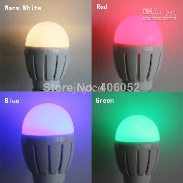 bright rgbw led bulbs 6w e27 warm white rgb led bulb (4pcs led bulb +1x controller) - Click Image to Close