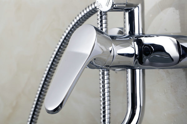 handle shower and mixer 8" a grade abs plastic shower head chrome bathroom shower faucet shower set ds-53028