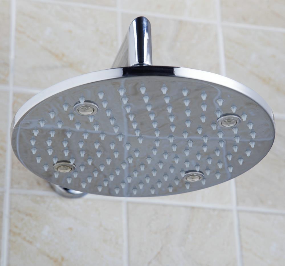 hello bathroom rainfall shower set torneira do chuveiro led 10"shower head brass chrome 50246-42b/00 wall mount shower set new