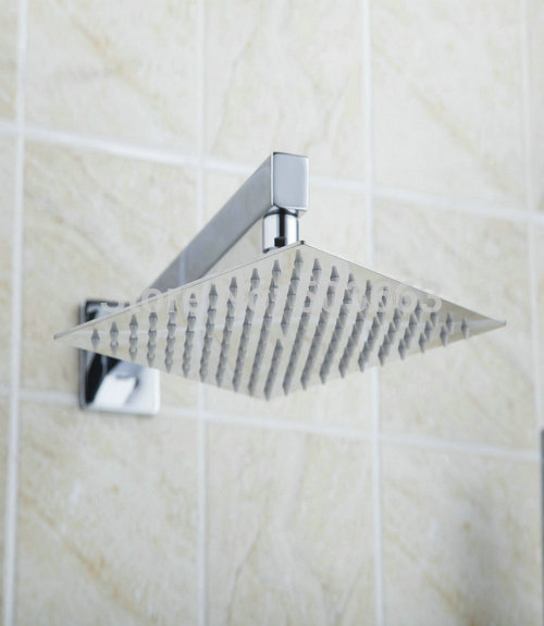 hello bathroom shower set torneira 58804a mixer valve 10" ultrathin square shower head rainfall +abs handheld +facet shower set