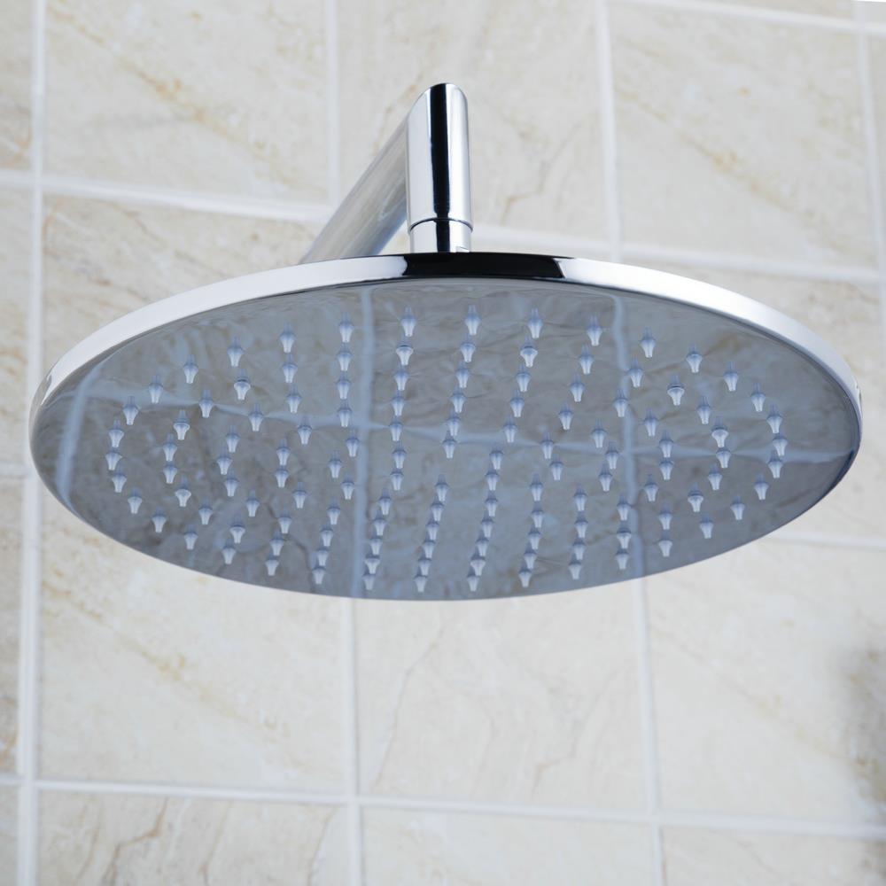 hello chrome slim 12" led light brass rainfall shower head shower torneira chuveiro 50248-42c/00 wall mount faucet shower set