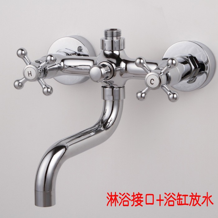 chrome contemporary brass two handles tow mouth wall mounted thermostatic bathroom faucet cold mixer faucets,mixers & taps