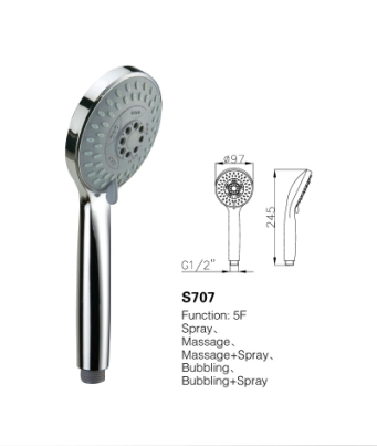 shipng 3 ways shower head abs hand held cyclically water flow power