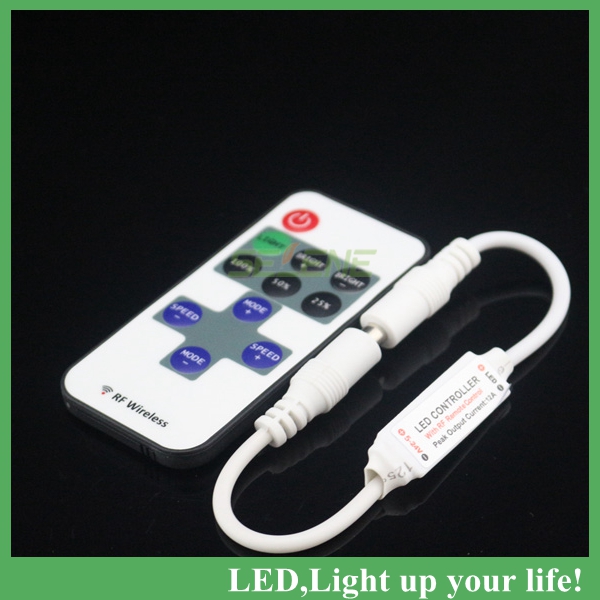 5pcs mini rf wireless led remote controller led dimmer controller for single color light strip smd5630 5050smd3528