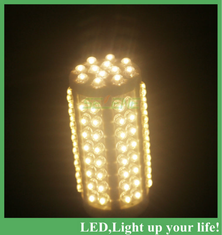 1pc e27 220v warm white 9w ultra bright 108 led corn light bulb lamp 360 degree worldwide