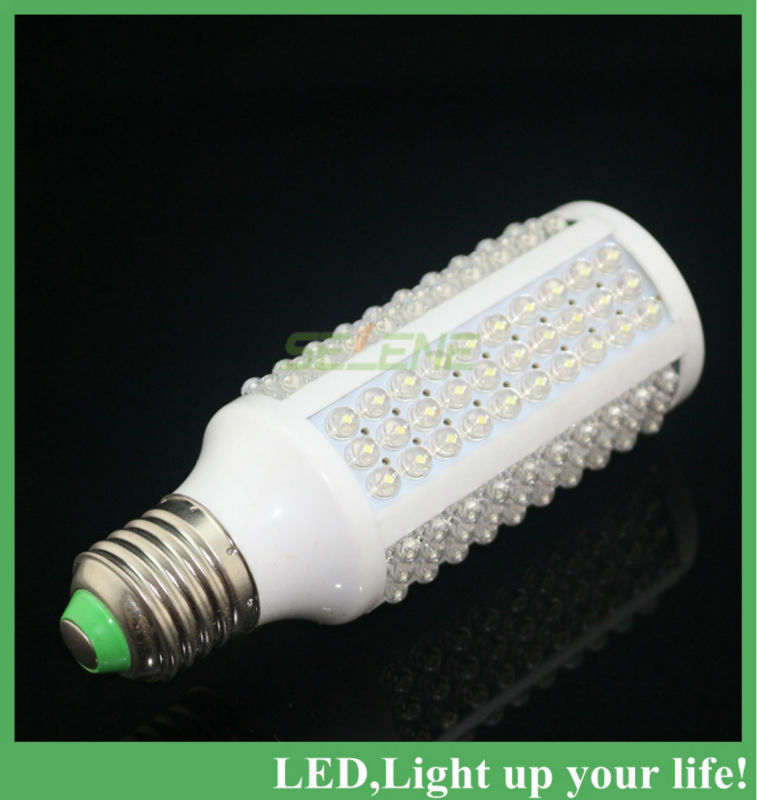 6ps/lot new ultra bright worldwide e27 220v-240v 15w 168 led corn light bulb lamp 360 degree