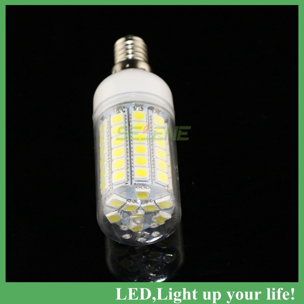 10ps ultra bright smd 5050 15w e14 led 220v corn bulb lamp,warm white/white,69leds 5050smd led lighting,book light,kitchen use