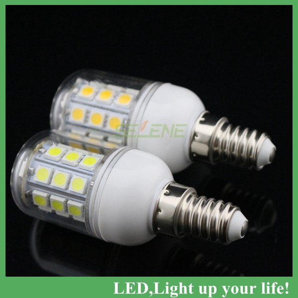 5pcs/lot e14 smd 5050 smd 30led warm white/white 220v 5w led lamp led corn light corn bulb light , drop