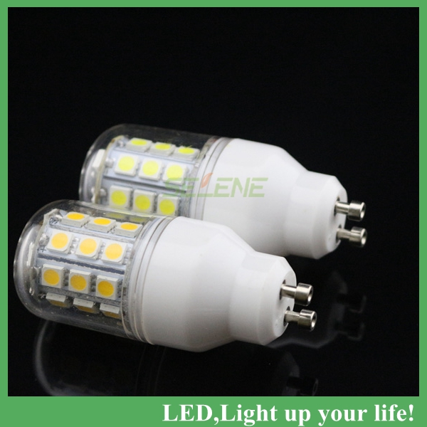 5pcs/lot gu10 smd 5050 warm white/white 220v 5050 smd gu10 5w led lamp 5050 smd gu10 30 led corn bulb light , drop