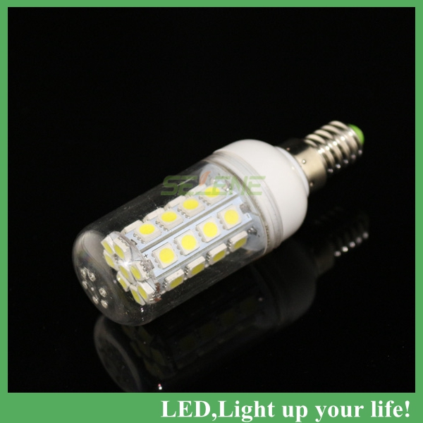 5ps/lot ultra bright smd 5050 e14 36led 7w 580lms led corn lamp bulb lights white or warm white ac220v-240v bulb