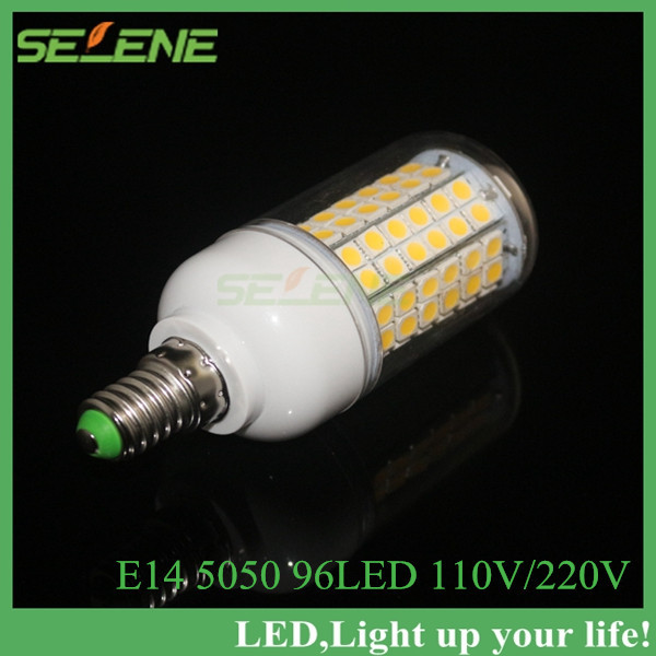 6pcs 5050 smd corn led bulb cob light e27/e14/b22 led lamps ac110v/220v solar downlight 96leds lamp for home light