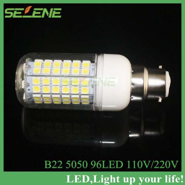 6pcs 5050 smd corn led bulb cob light e27/e14/b22 led lamps ac110v/220v solar downlight 96leds lamp for home light