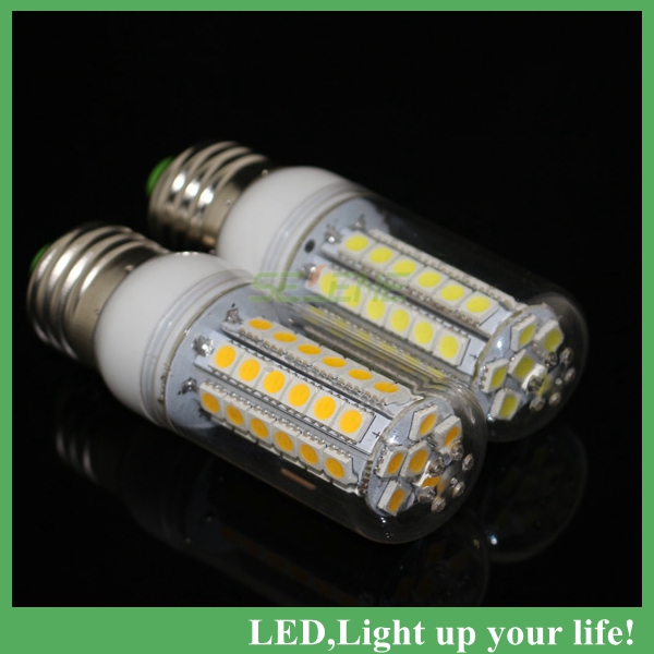 ultra bright smd 5050 7w 10w e27 led bulb lamp ac 220v warm white/ white, 48leds e27 5050smd led corn light 5050,