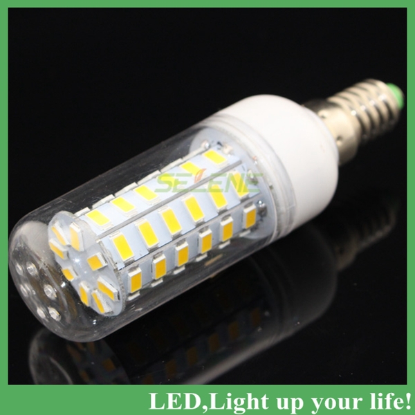 56leds smd 5730 18w led corn light bulb lamp, 220v e14 5730smd led bulb warm white /white, ,10pcs/lot