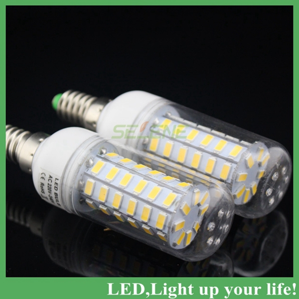 whole led corn light bulb lamp e14 48leds smd 5730 15w 220v e14 5730smd led bulb warm white /white 10pcs/lot