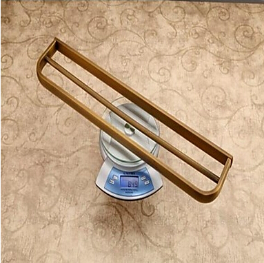 antique brass double towel bar for bath shower towel holder towel rack bathroom accessories - Click Image to Close