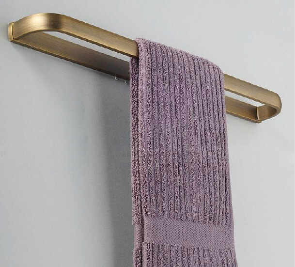 antique brass finish bathroom towel holder for bath shower single towel bar towel rack bathroom accessories - Click Image to Close