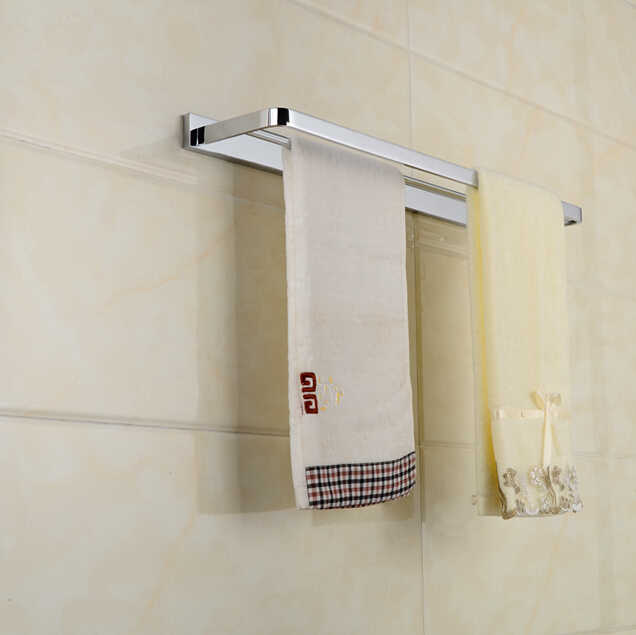 double towel bar bathroom square solid brass towel holder in bathroom accessories