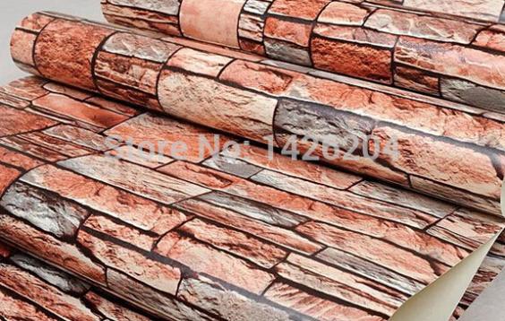 3d pvc vintage red brick stone wallpaper for living room,embossed brick wall paper roll,papel de parede tijolo