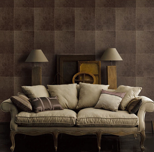 3d wallpaper luxury living room decoration tartan embossed leather wall murals for living room