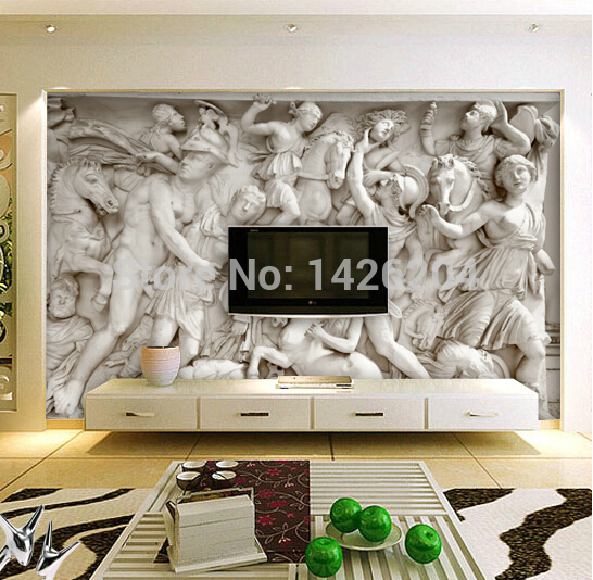 great wall 3d wall wallpaper murals for living room, po wall paper mural european ancient rome relief