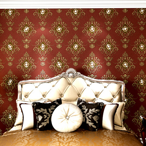 modern bedroom wallpapers with diamond glitter wallpaper roll 10m red gold wall paper papel de parede 3d