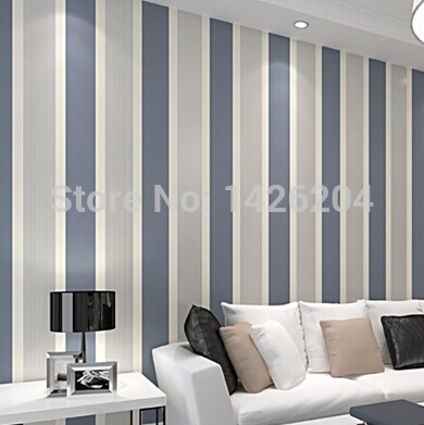 modern striped blue wallpaper roll,3d wall paper for living room bedding room,papel parede listrado