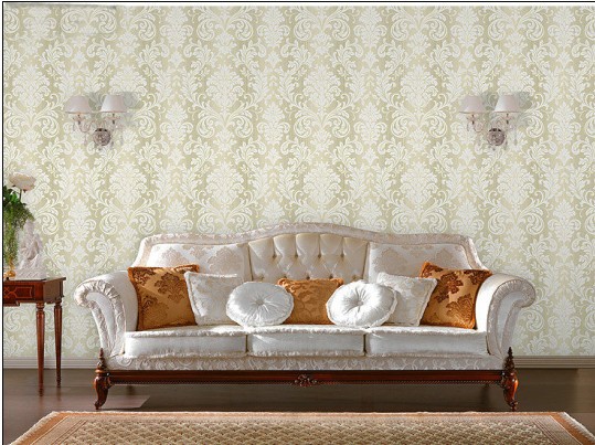 5m roll luxury gergous cream classic damask heavy textured embossed wallpaper wallpaper