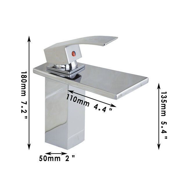 waterfall spout chrome basin faucets deck mounted tap mixer single lever bathroom sink faucet 92252