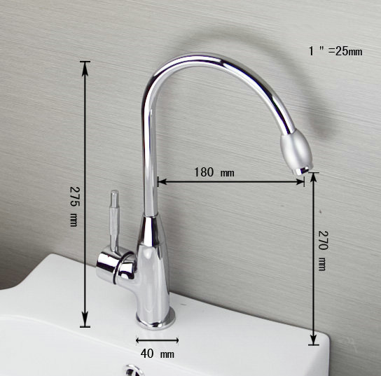 e_pak 8506/3 single lever brand chrome swivel kitchen sink tap and cold water mixer faucet