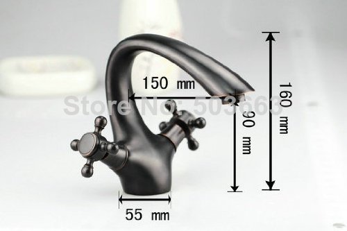 e-pak 8638-1/2 new double handles oil rubbed bronze solid brass deck mount bathroom basin sink vessel mixer taps vanity faucet
