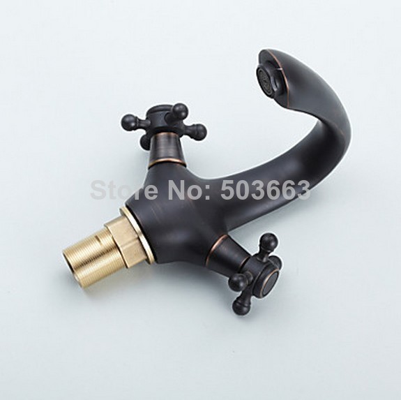 e-pak 8638-1/2 new double handles oil rubbed bronze solid brass deck mount bathroom basin sink vessel mixer taps vanity faucet